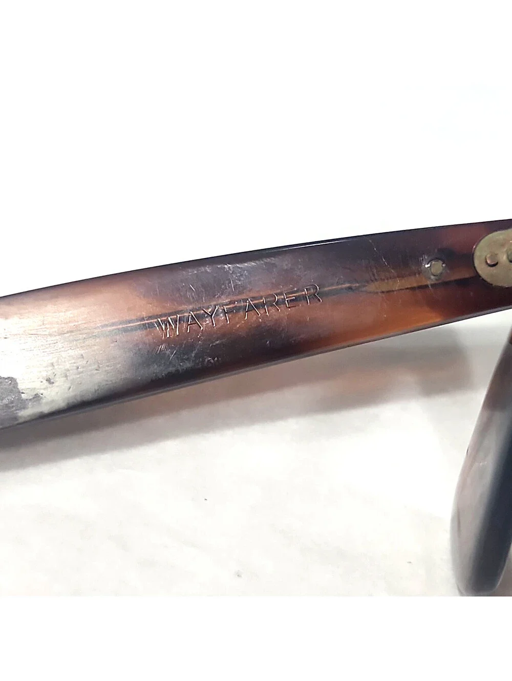 Ray Ban B&L Vintage Wayfarer Brown Sunglasses Frame Read